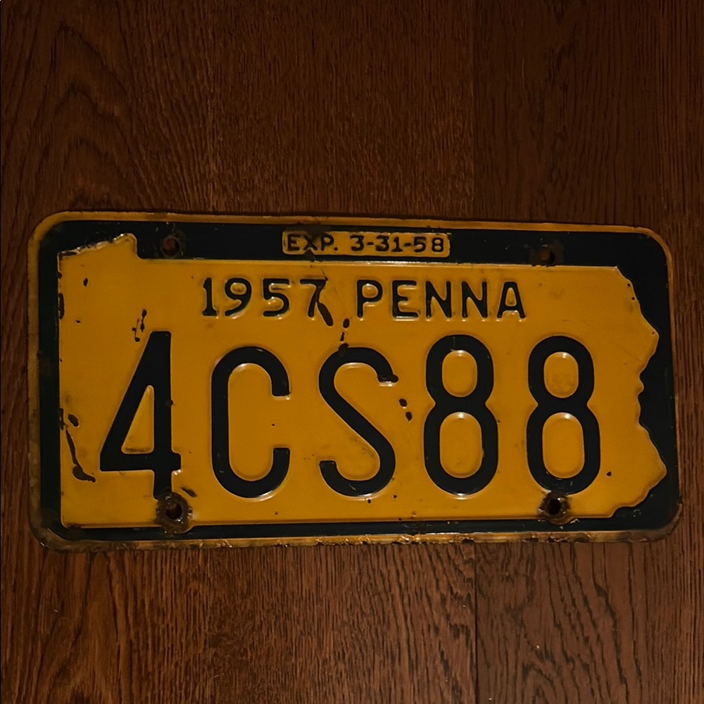 Vintage Pennsylvania License Plate